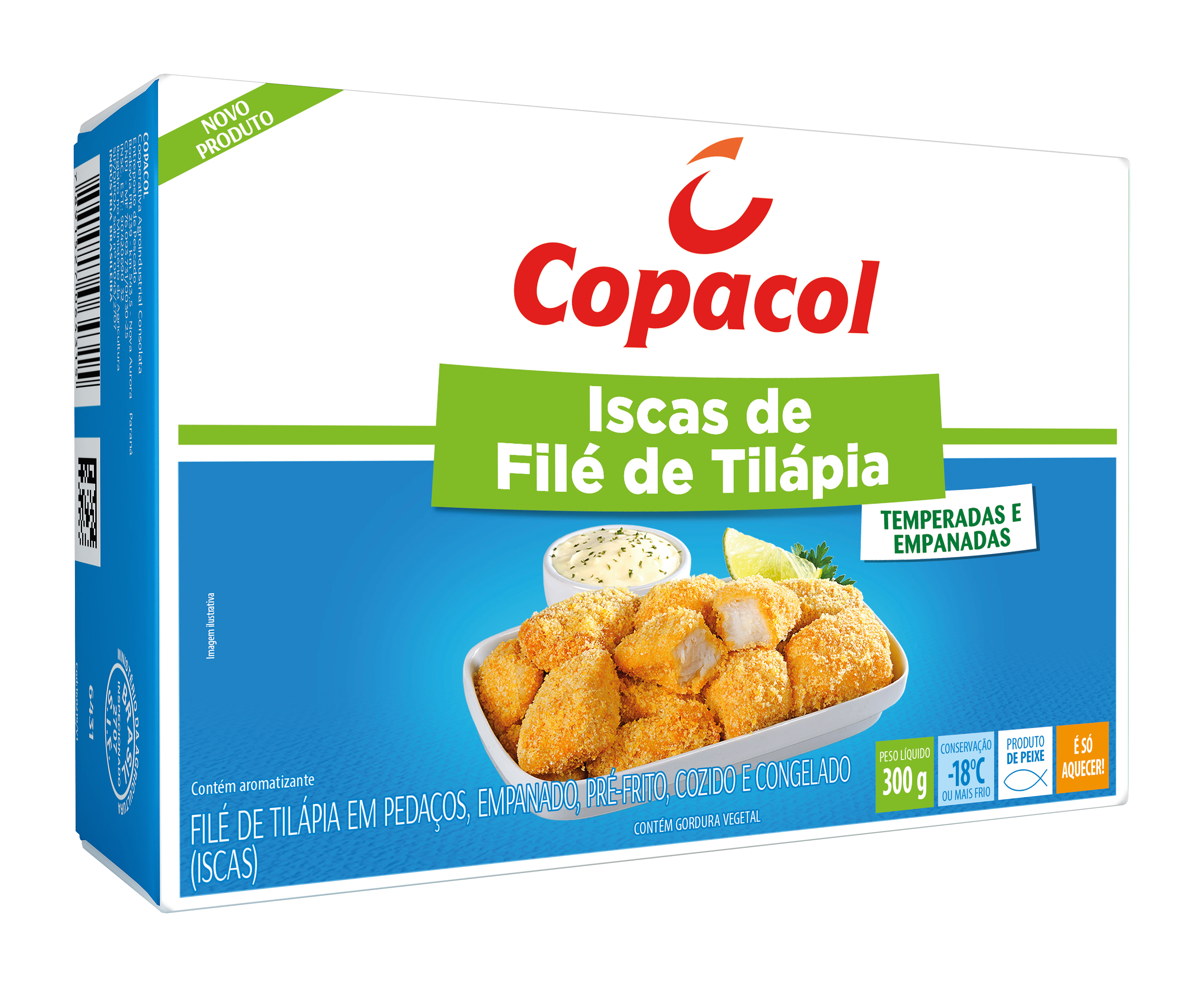 Copacol » Produtos » Peixe » Tilápia » Iscas de Filé de Tilápia