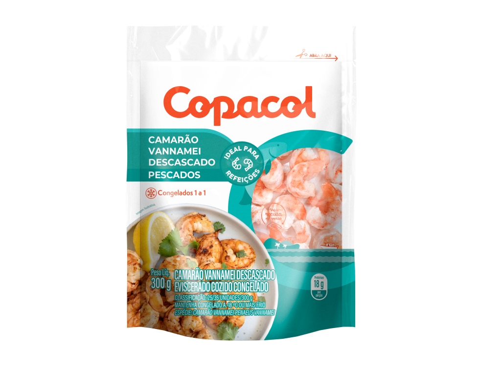 Camarão Vannamei Cozido Descascado 300 g
