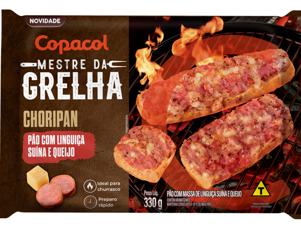 Pão com Linguiça Suína e Queijo - Choripan