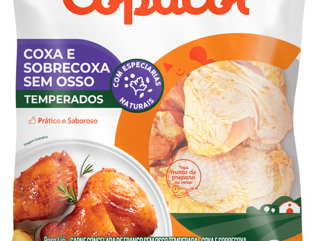 Coxa e Sobrecoxa Temperada Congelada 1Kg