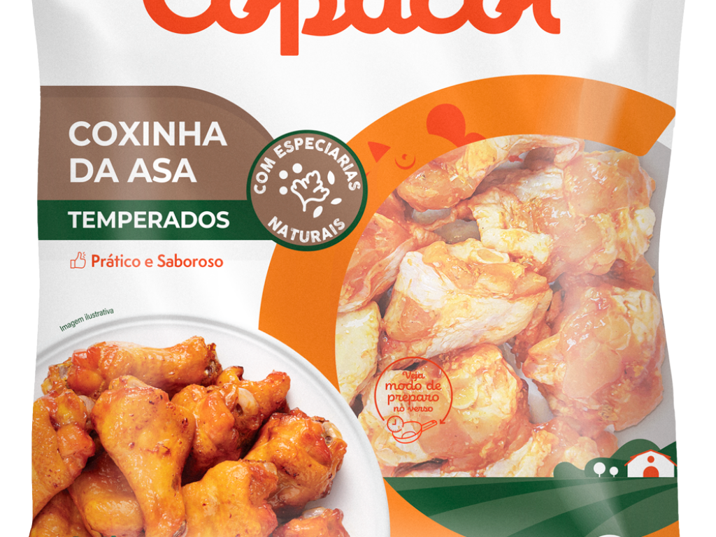 Coxinha da Asa Temperada Congelada 1Kg