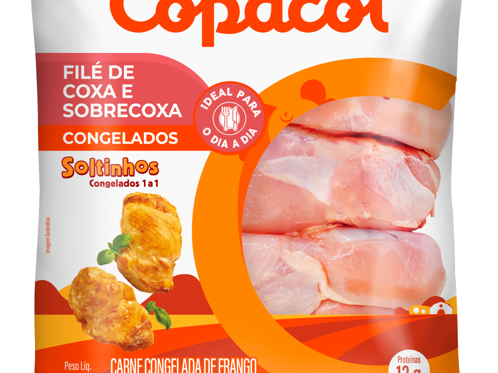 Filé de Coxa e Sobrecoxa sem Pele Congelada IQF 800g