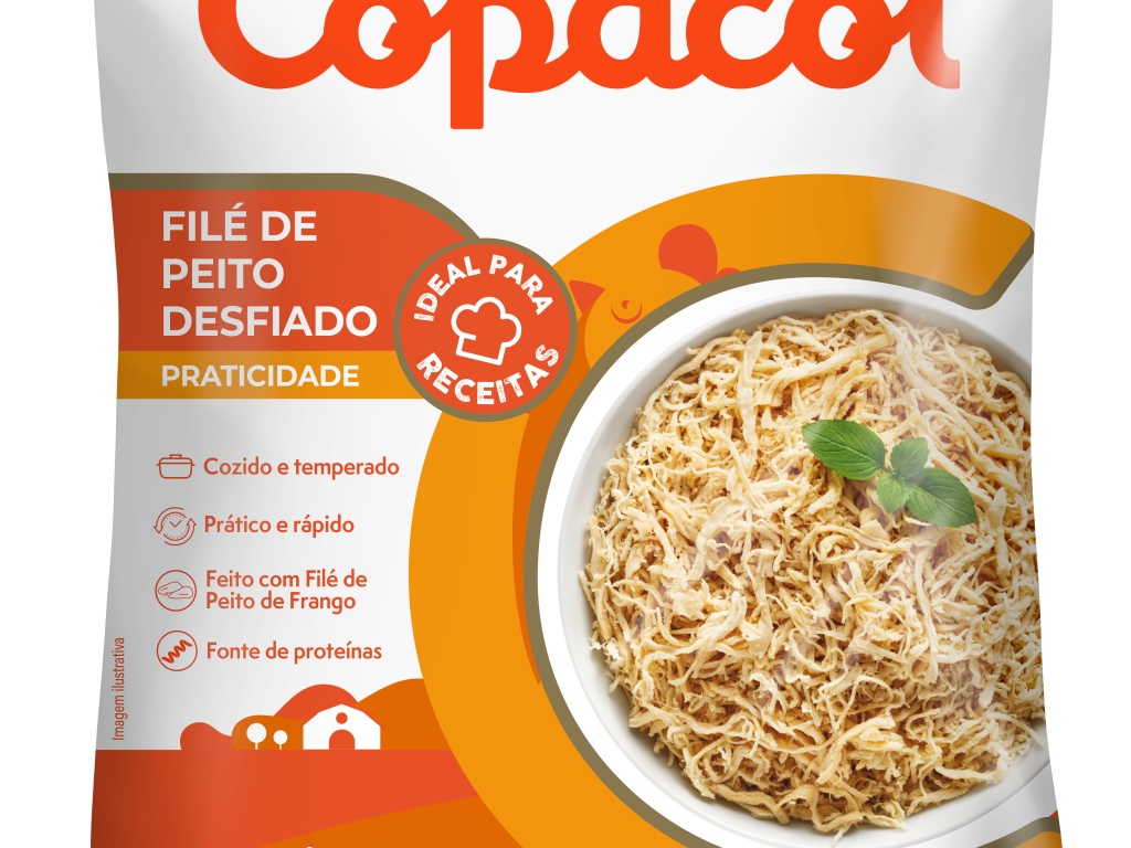 Filé de Peito Cozido Desfiado Temp Cong 2kg 