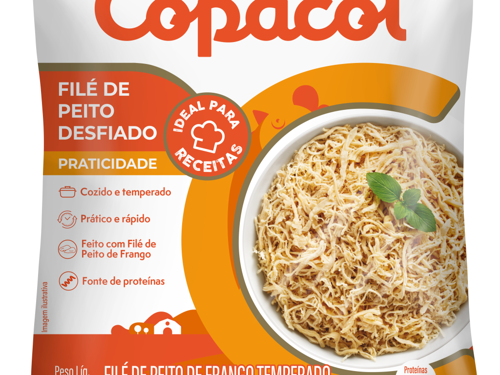 Filé de Peito Cozido Desfiado Temp Cong 400g