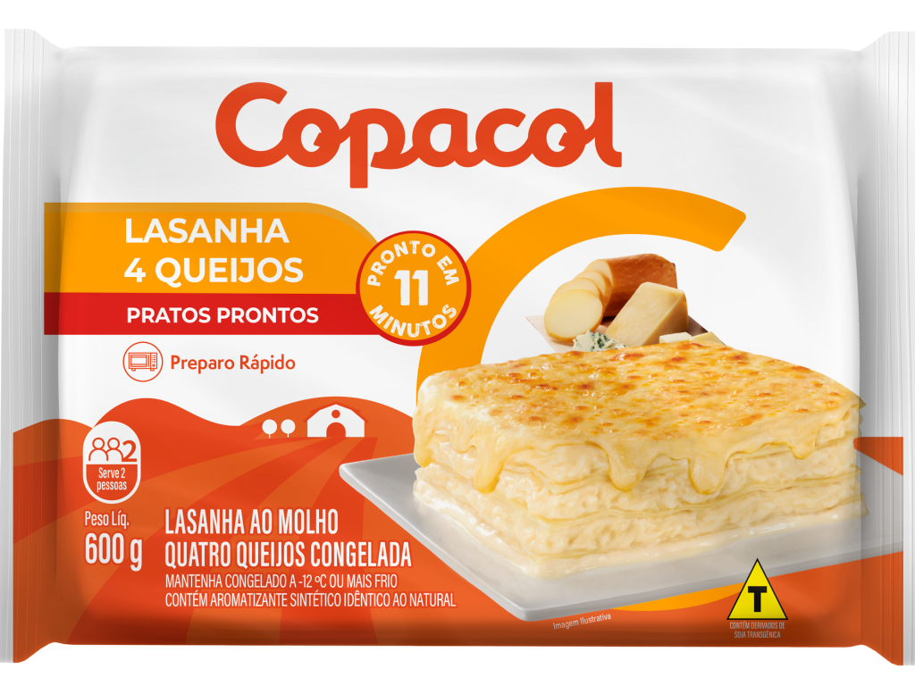 Lasanha Quatro Queijos Congelada 600 g
