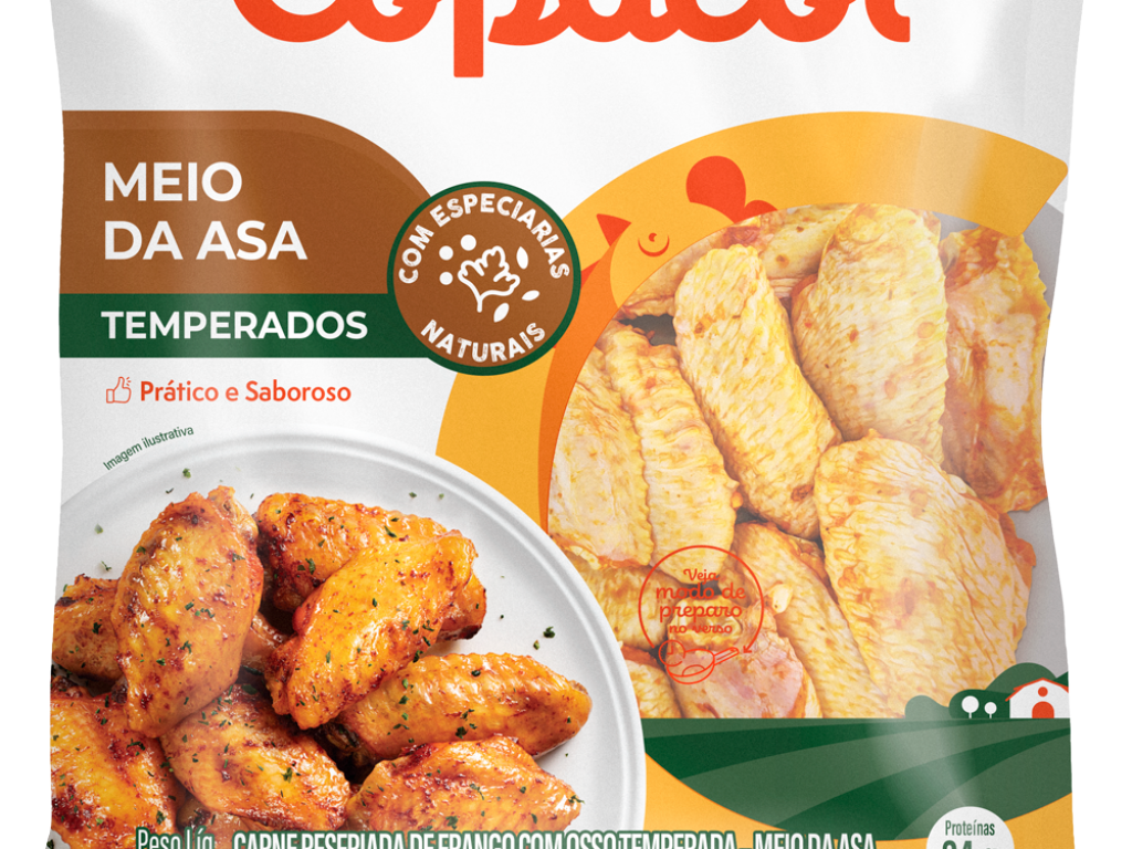 Meio da Asa Temperado Resfriado	1Kg