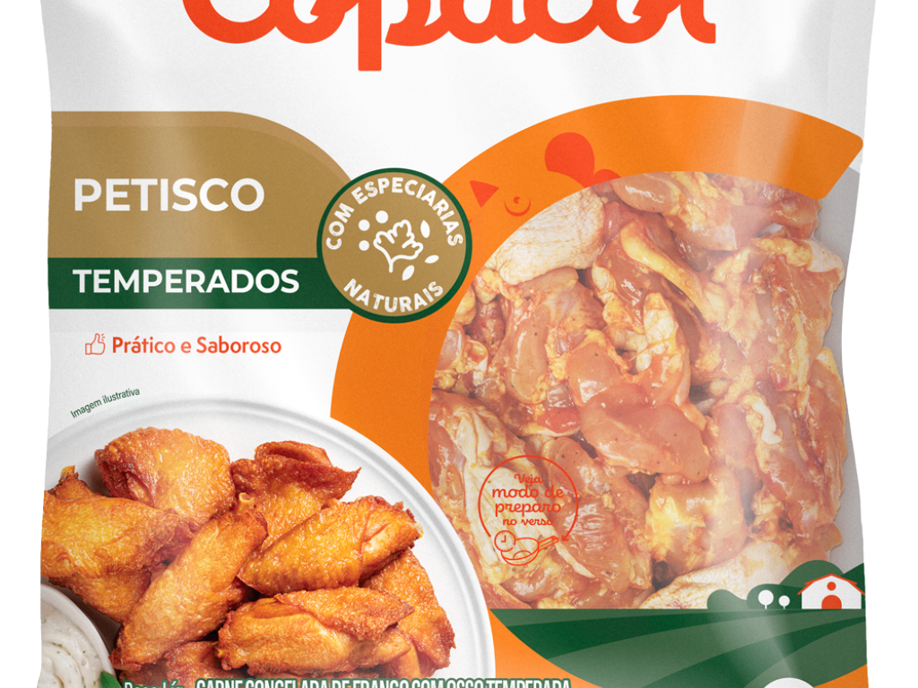 Petisco de Frango Temperado Congelado 1Kg