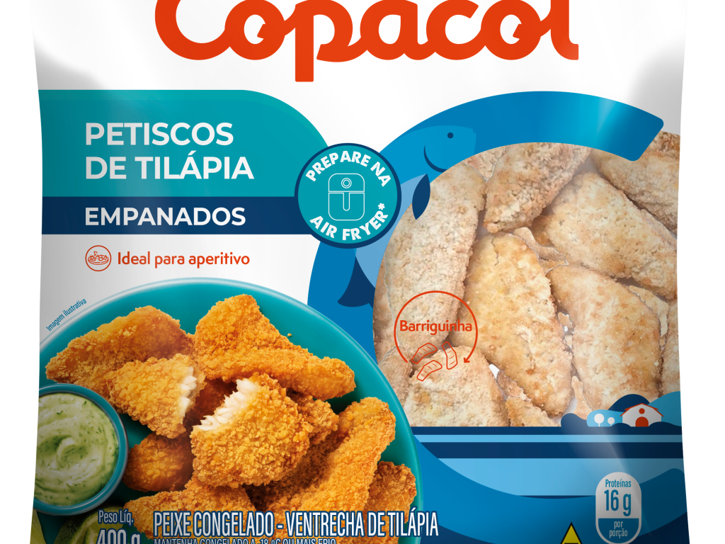 Petiscos de Tilápia Empanados Congelados 400 g