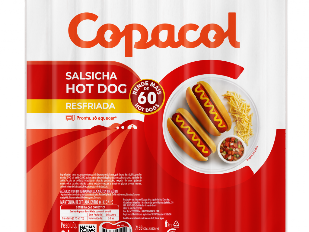 Salsicha Hot Dog Resfriada 3kg