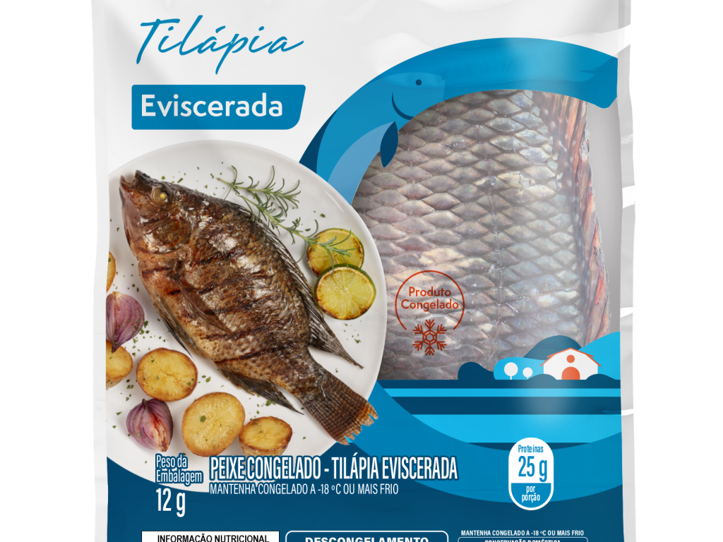 Tilápia Eviscerada Cong. até 550g