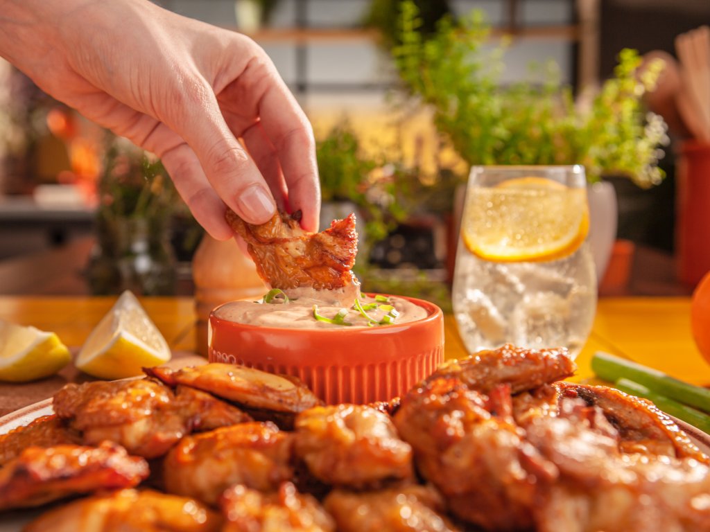 Petisco Temperado com Molho Rosé