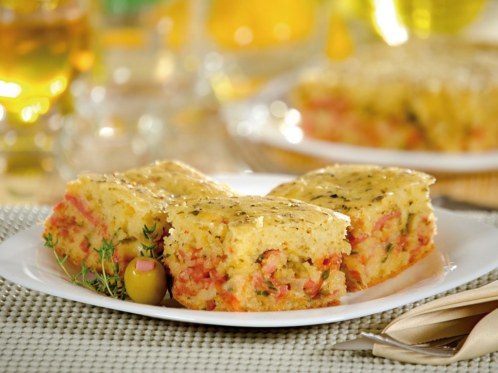 Bolo Salgado de Mortadela de Frango 