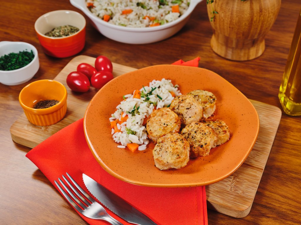  Receita de Medalhão de Frango com Arroz de Brócolis