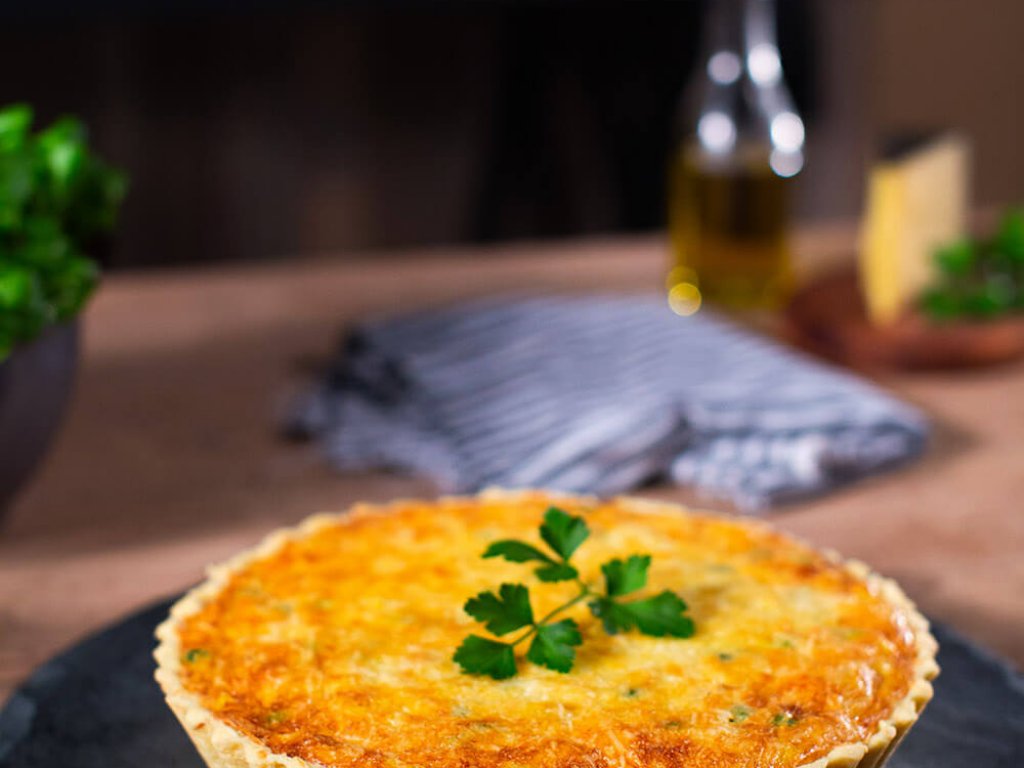 Quiche de Frango Desfiado 