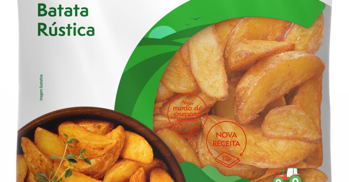 Copacol - Produtos - Batata Rústica Congelada Temperada 1,1kg