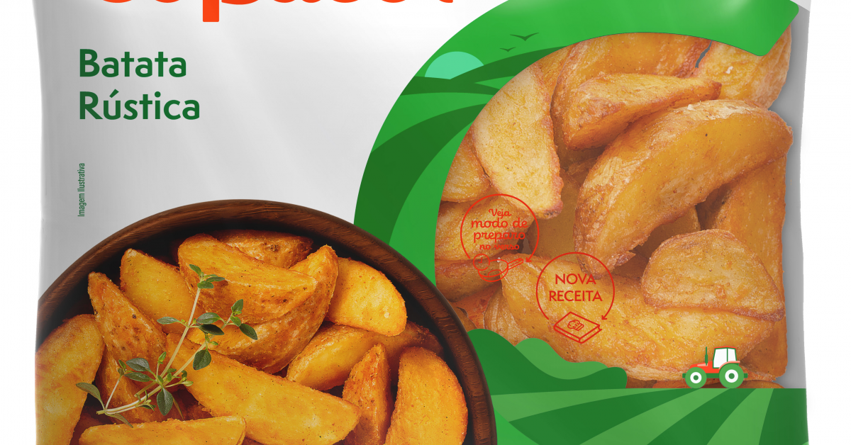 Copacol - Produtos - Batata Rústica Congelada Temperada 400g