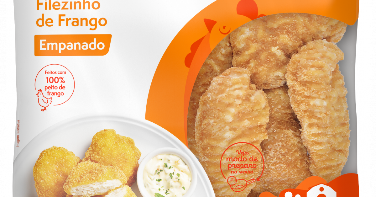 Copacol - Produtos - Filezinho de Frango Empanado Congelado 1,5 kg