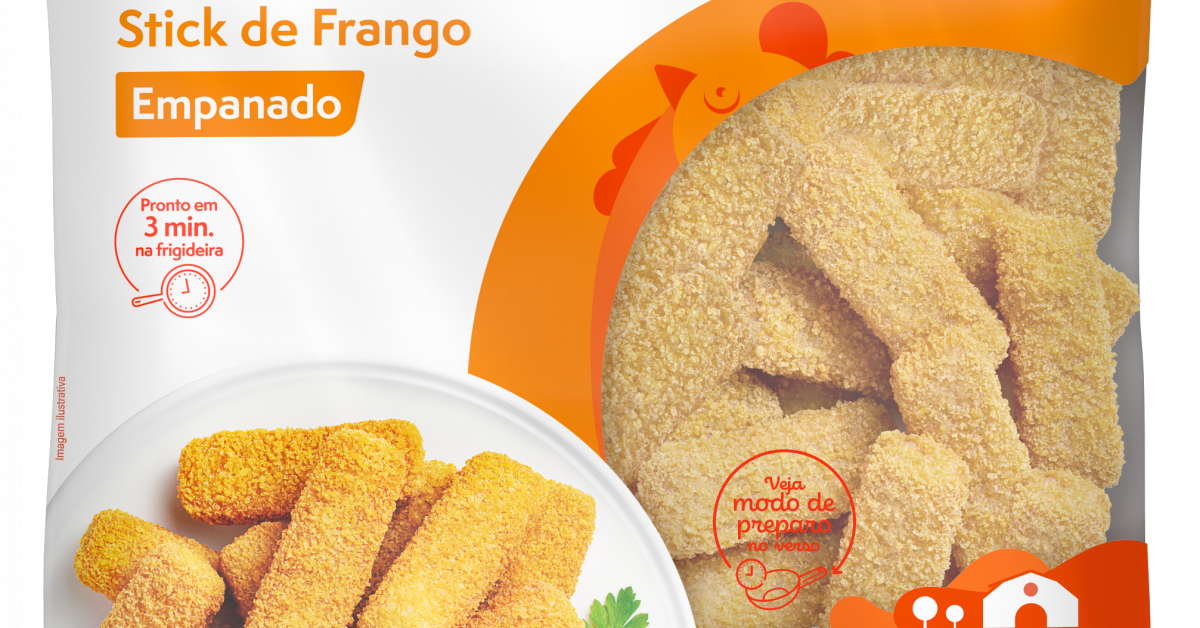 Copacol - Produtos - Stick de Frango Empanado Congelado 1,5 kg