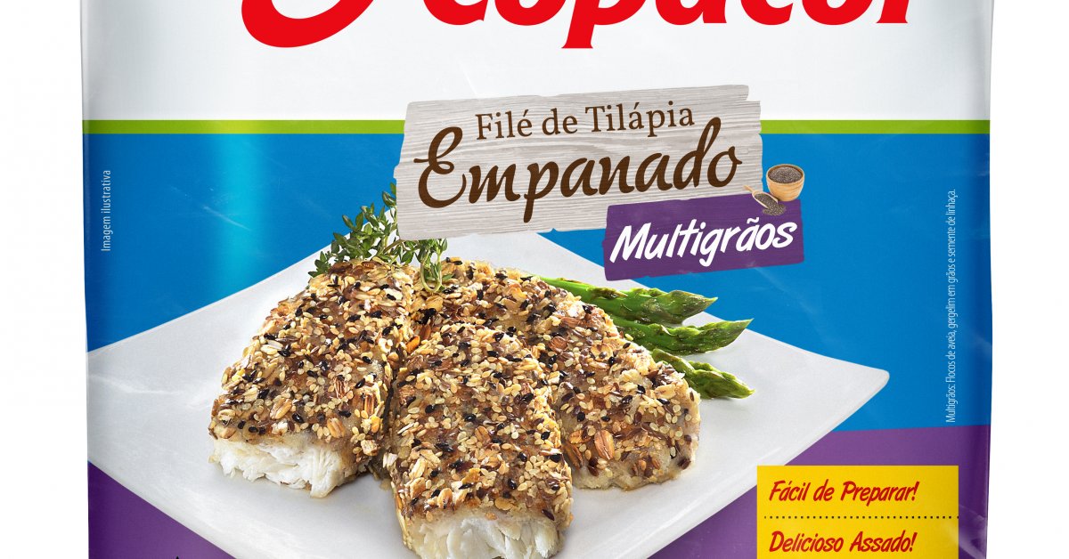 Copacol Produtos Filé de Tilápia Empanado Multigrãos Congelado 400g