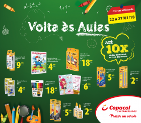 Volta às aulas é no Copacol Supermercados