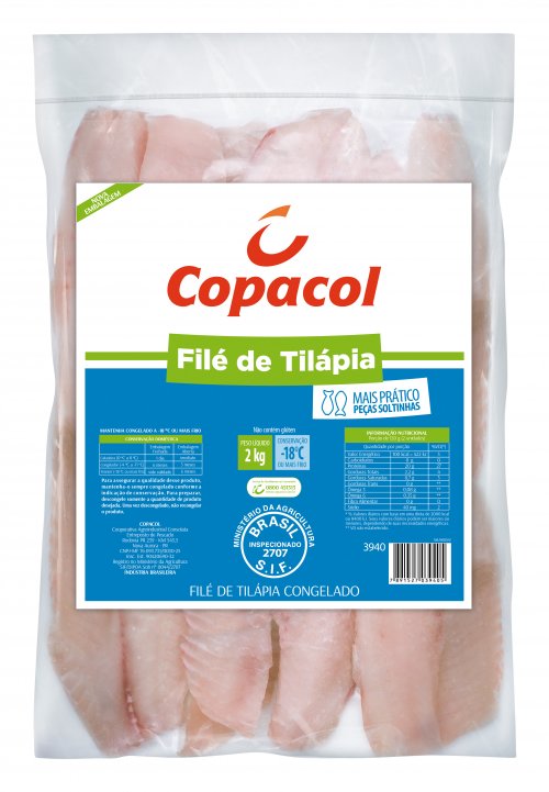 Copacol Produtos Filé de Tilápia Congelado 2 Kg