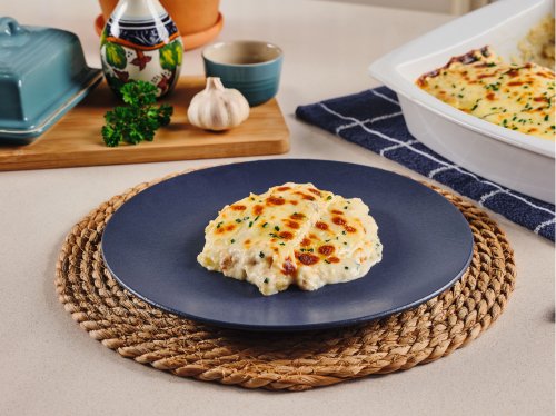Receita de Tilápia Gratinada com Molho Branco e Batatas