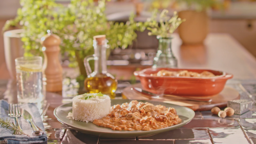 Strogonoff de Coração de Frango
