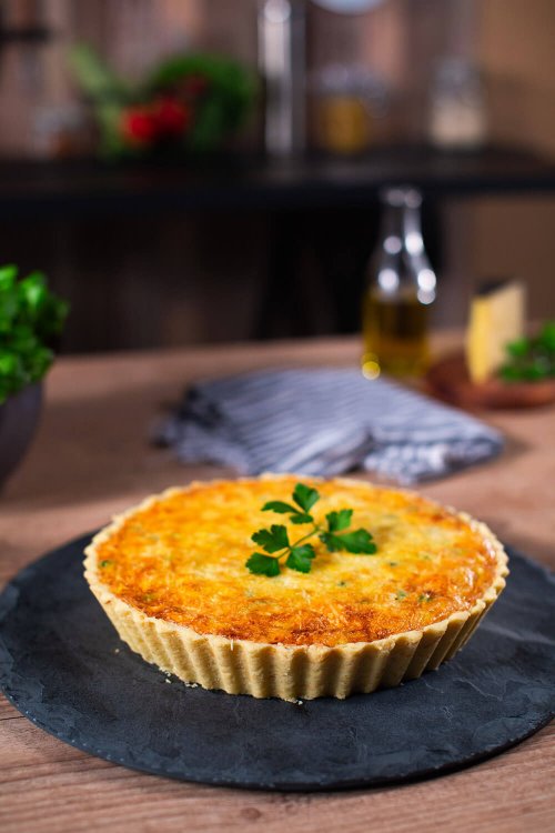 Quiche de Frango Desfiado