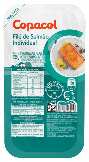 Filé de Salmão Individual Congelado 125g