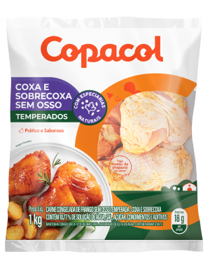 Coxa e Sobrecoxa Temperada Congelada 1Kg