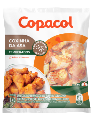 Coxinha da Asa Temperada Congelada 1Kg