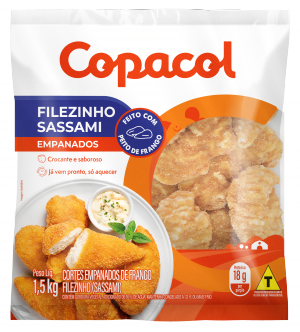 Filezinho de Frango Empanado Congelado 1,5 kg
