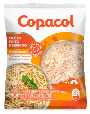 Filé de Peito Cozido Desfiado Temp Cong 400g