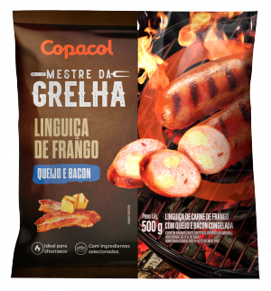 Linguiça de Frango Sabor Queijo e Bacon Congelada 500g