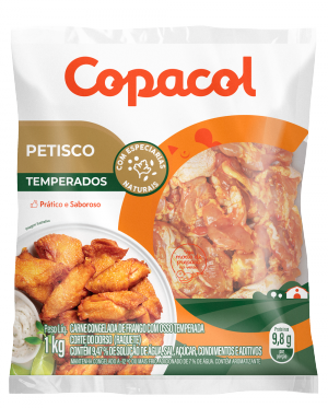 Petisco de Frango Temperado Congelado 1Kg