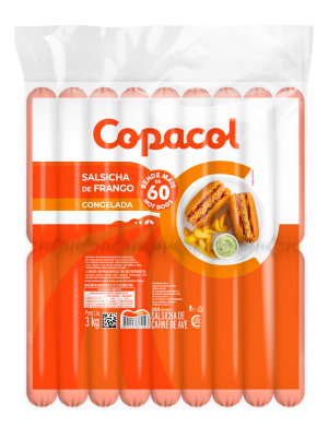 Salsicha de Frango Congelada 3 Kg	