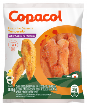 Filezinho Sassami Temp. Sabor Cebola na Manteiga IQF Cong. 800 g