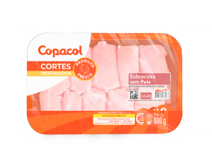 Sobrecoxa Sem Pele Resfriada Bandeja 600g 