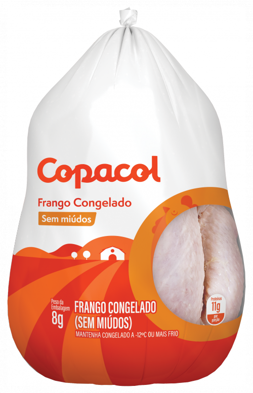 Frango Inteiro Sem Miúdos Congelado 	