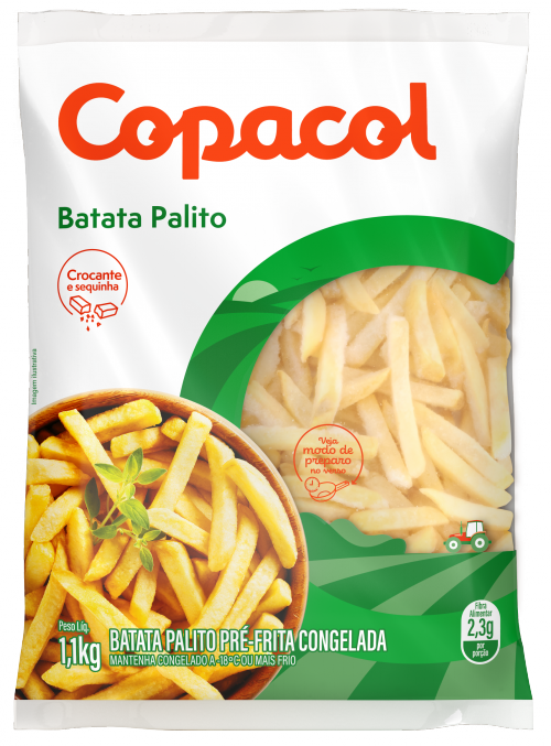 Batata Palito Pré-Frita Congelada 1,1Kg