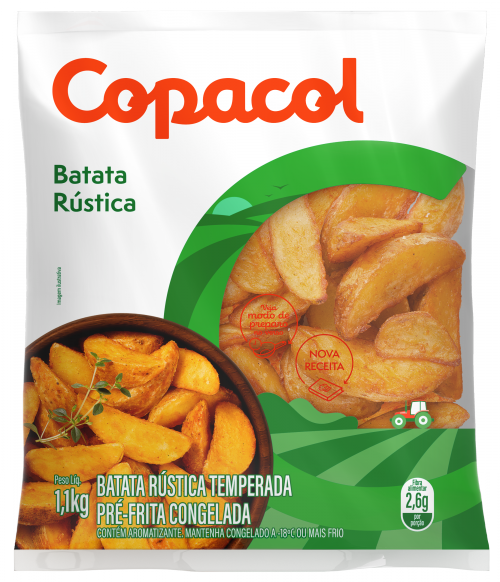 Batata Rústica Congelada Temperada 1,1kg