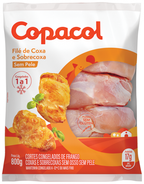 Coxa e Sobrecoxa Sem Osso Sem Pele Congelada 
