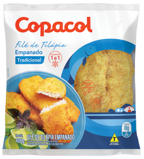 Filé de Tilápia Empanado Tradicional Congelado 400 g