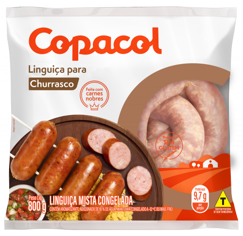 Linguiça Para Churrasco Congelada 800g	