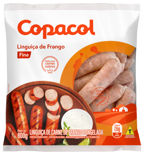 Linguiça de Frango Fina Congelada 800g	