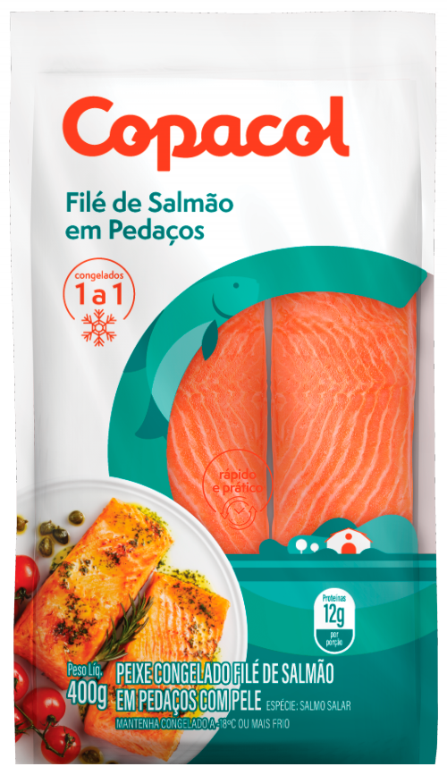 Filé de Salmão em Pedaços Congelado 400g