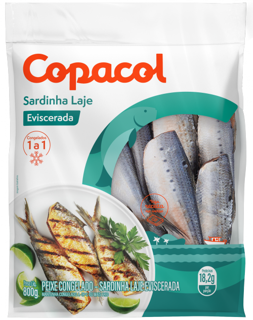 Sardinha Laje Congelada IQF 800g 