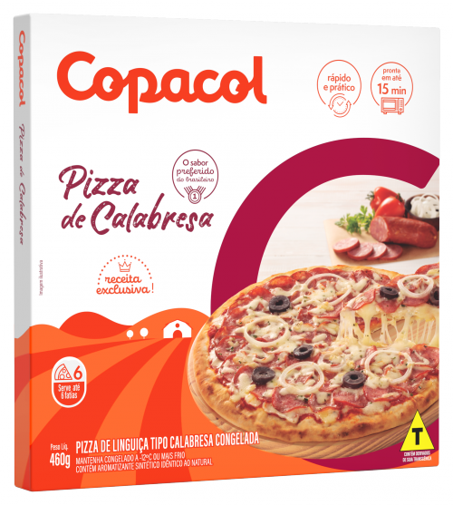 Pizza de Calabresa Congelada 460g 																															