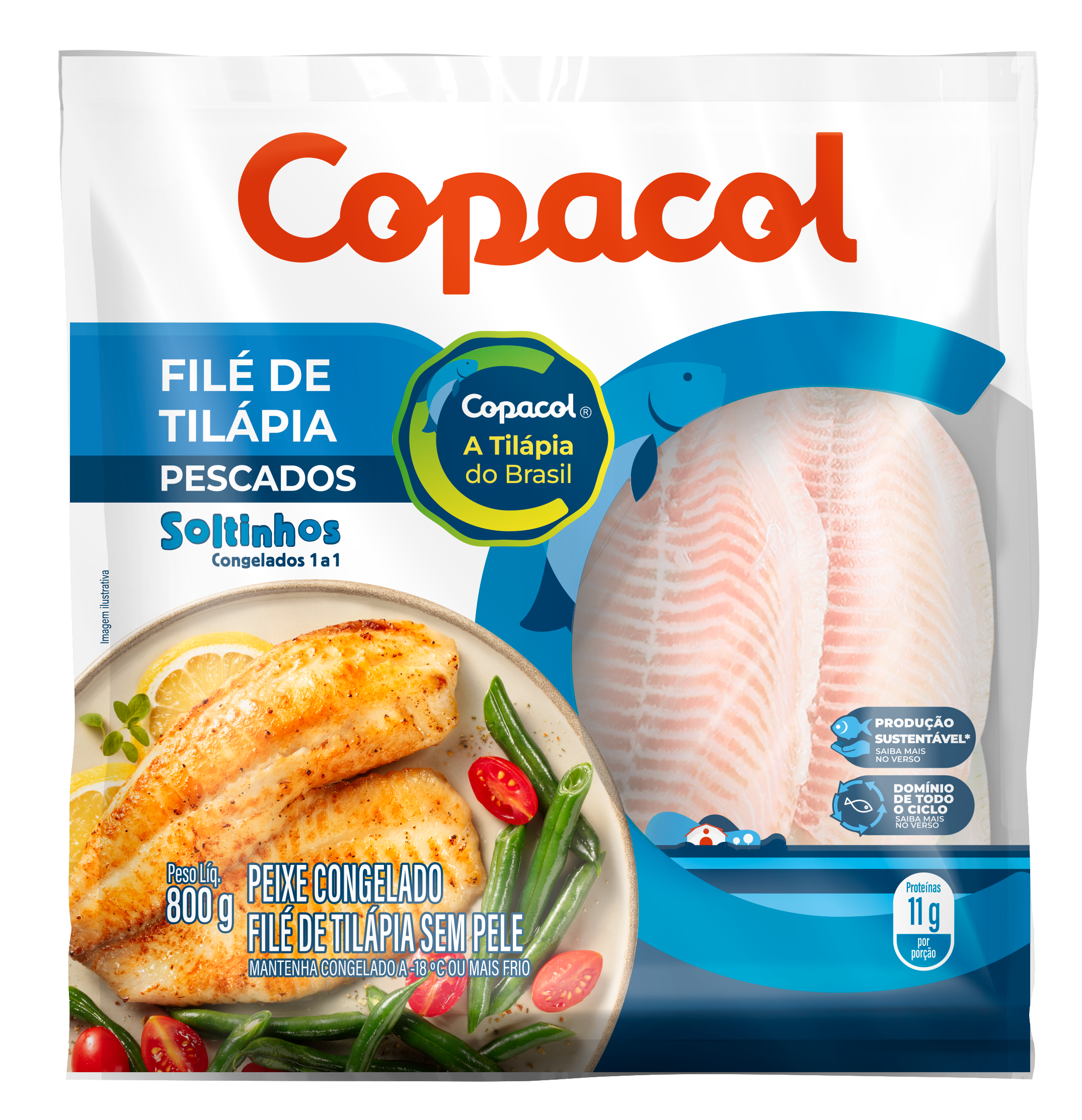 Filé de Tilápia Congelado 800g