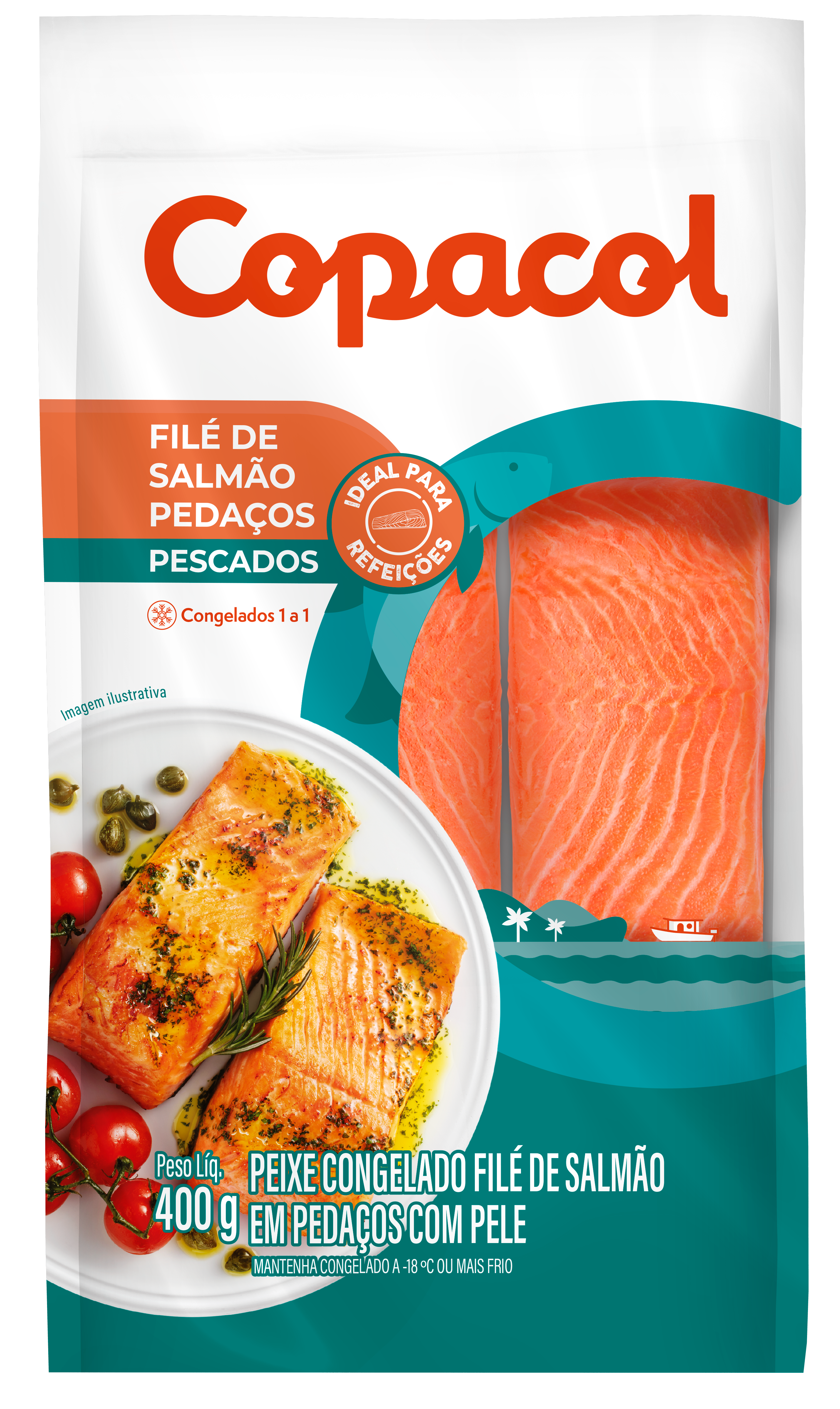 Filé de Salmão em Pedaços Congelado 400g